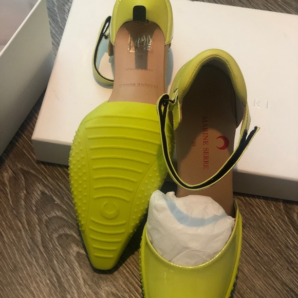 Marine Serre lime green shoes size 9 new - Picture 4 of 8